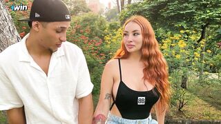 I meet busty Colombian redhead in park and also offer her money for sex - Milan Rodriguez